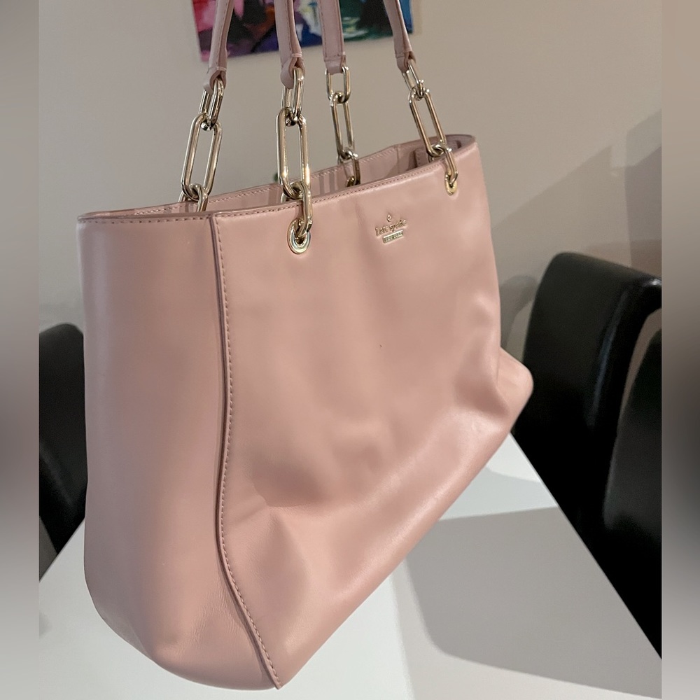 Large shoulder kate spade bag in blush pink! Barely used. $70 OBO!